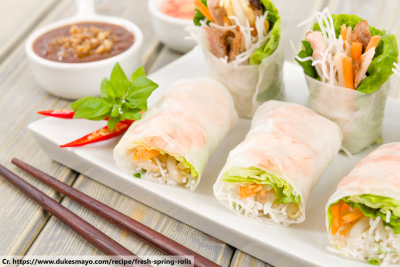 por pia sod, Spring rolls, Thai cuisine