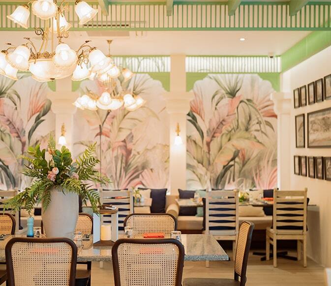 Interiors at Ocean Rhyme, a top Thai restaurant in Phuket