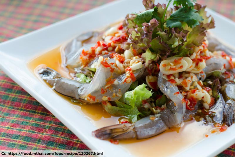 Goong Che Nam Pla, กุ้งแช่น้ำปลา