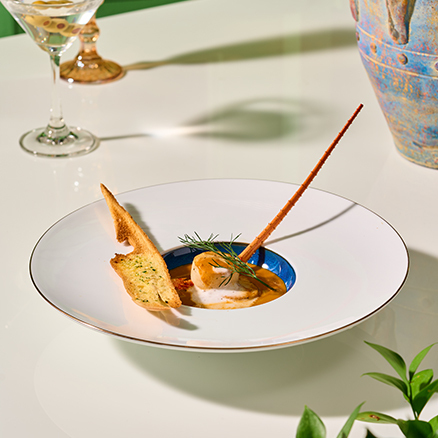 Scallop lobster bisque at our fine dining restaurant in Phuket