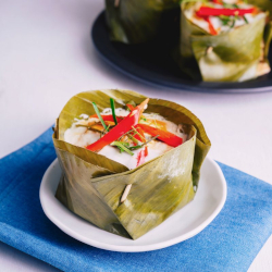 Hor Mok Talay made at our cooking class in Phuket