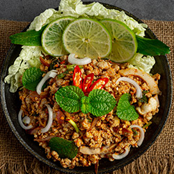 Laab moo made at our Phuket cooking class