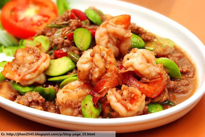 กุ้งผัดสะตอ