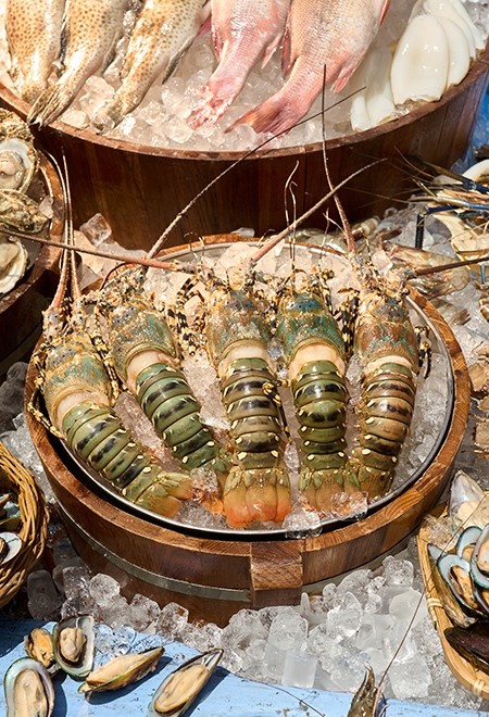 Fresh seafood boat at our Phuket restaurant 