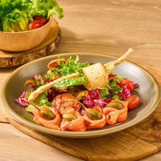 Smoked Salmon with roasted vegetables