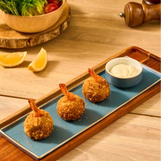 Prawns Coquette with Wasabi Mayonnaise 